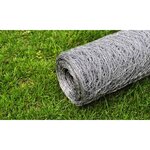 vidaXL Grillage pour volière Acier galvanisé 25 x 1 m Argenté