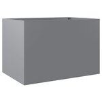 vidaXL Jardinière argenté 62x47x46 cm acier galvanisé