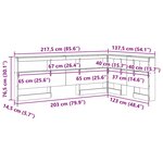 vidaXL Tête de lit de rangement Chêne noir 120 cm Bois d'ingénierie