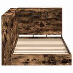 vidaXL Lit bibliothèque Chêne fumé 75 x 190 cm Bois d'ingénierie
