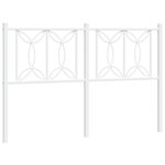 vidaXL Tête de lit métal blanc 140 cm