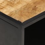 vidaXL Table basse à porte sculptée 90x55x36 cm Bois de manguier brut