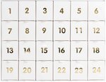 Calendrier de l Avent en carton a remplir
