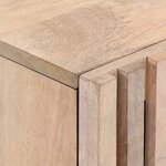 vidaXL Tables de chevet 2 Pièces 40x34x46 cm bois manguier massif blanchi