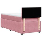 vidaXL Sommier à lattes de lit avec matelas Rose 90x190 cm Velours