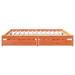 vidaXL Cadre de lit sans matelas cire marron 200x200cm bois pin massif