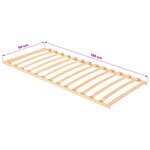 vidaXL Sommier à lattes Marron 90 x 190 cm Bois de hêtre massif