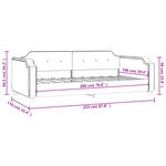 vidaXL Lit de repos gris foncé 100x200 cm tissu