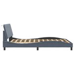 vidaXL Cadre de lit avec lumières LED gris foncé 140x200 cm velours