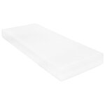vidaXL Lit de repos avec matelas 90x200 cm Blanc Bois de pin massif