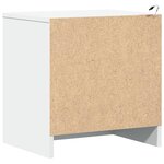 vidaXL Armoires de chevet et lumières LED 2Pièces blanc bois d'ingénierie