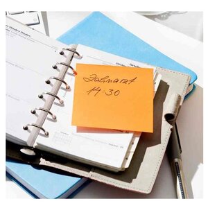Bloc De 100f Repositionnable Neon 76x76mm Orange POST-IT