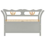 vidaXL Banc Gris 107x45x75 5 cm Bois de sapin solide