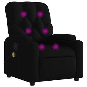 vidaXL Fauteuil de massage inclinable noir tissu