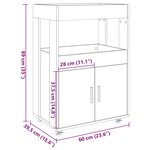 vidaXL Chariot de bar chêne fumé 60x39 5x89 cm bois d'ingénierie