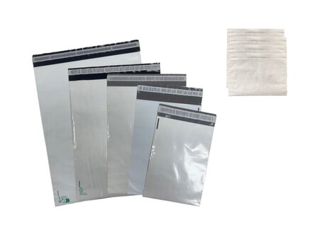 Kit emballage colis express - lot de 25 pochettes plastiques (5 pochettes x 5 formats)