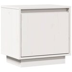 vidaXL Table de chevet Blanc 40x30x40 cm Bois de pin solide