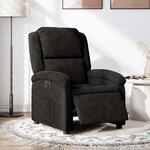 vidaXL Fauteuil inclinable électrique noir velours