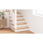 vidaXL Tapis Antidérapants pour Escaliers 15 Pièces Crème 60 x 25 cm PP