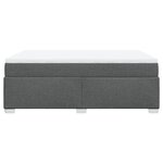 vidaXL Sommier à lattes de lit avec matelas Gris foncé 140x190cm Tissu