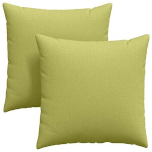 vidaXL Coussins de canapé 2 Pièces Vert clair 60 x 60 cm tissu