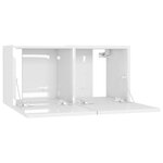 vidaXL Meubles TV 4 Pièces Blanc brillant 60x30x30 cm Bois d'ingénierie