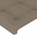 vidaXL Tête de lit à LED Taupe 163x16x118/128 cm Tissu