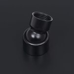 vidaXL Pomme de douche pluie Acier inoxydable 50 cm Ronde Noir