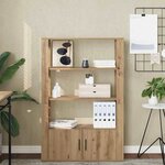 vidaXL Buffet chêne artisanal 30 x 80 x 119.5 cm Bois d'ingénierie