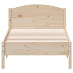 vidaXL Cadre de lit sans matelas 75x190 cm bois de pin massif