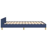vidaXL Cadre de lit avec tête de lit sans matelas bleu 120x200cm tissu