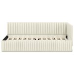 vidaXL Cadre de lit d'angle Crème 90 cm x 190 cm tissu