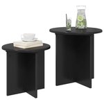 vidaXL Ensemble de tables d'appoint 2 Pièces Chêne noir Bois d’ingénierie