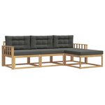 vidaXL Ensemble de canapés d'extérieur 4 pc Blanc et anthracite