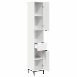 vidaXL Cabinet de salle de bain Blanc brillant 31 5 x 33 x 190 cm