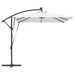 vidaXL Parasol banane à mât déporté Couleur sable 249 x 249 x 250 cm