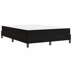vidaXL Lit à ressorts avec matelas Noir 160 x 220 cm tissu