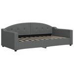vidaXL Lit de jour avec gigogne et matelas gris foncé 90x190 cm tissu