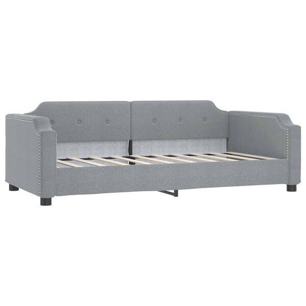 vidaXL Lit de repos gris clair 100x200 cm tissu
