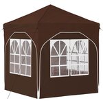 vidaXL Tente de fête pop-up 192 x 192 x 245 cm Marron