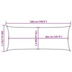 vidaXL Voile d'ombrage gris clair 5x2 m 100 polyester oxford