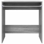 vidaXL Bureau avec étagère Gris 77 5 x 43 x 79 cm Bois d'ingénierie