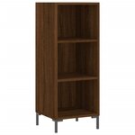 vidaXL Buffet haut Chêne marron 34 5x34x180 cm Bois d'ingénierie