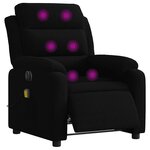 vidaXL Fauteuil inclinable de massage électrique noir velours