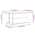 vidaXL Table basse chêne marron 102x55 5x40 cm bois d'ingénierie