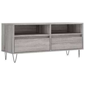 vidaXL Meuble TV sonoma gris 100x34 5x44 5 cm bois d'ingénierie