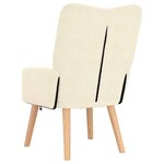 vidaXL fauteuil Crème 63 x 67 x 94 cm tissu
