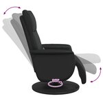 vidaXL Fauteuil inclinable de massage repose-pieds noir similicuir
