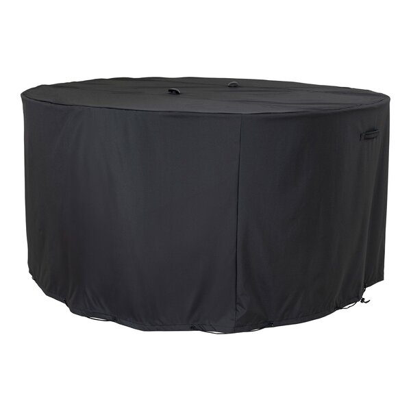 Housse pour table ronde 180 cm avec 4 chaises 210g/m2 600D polyester enduit PU déperlante noire