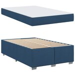 vidaXL Cadre de lit avec matelas Bleu 120 x 200 cm tissu